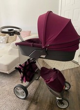 stokke stroller, purple , good